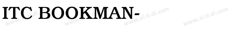 ITC BOOKMAN字体转换
